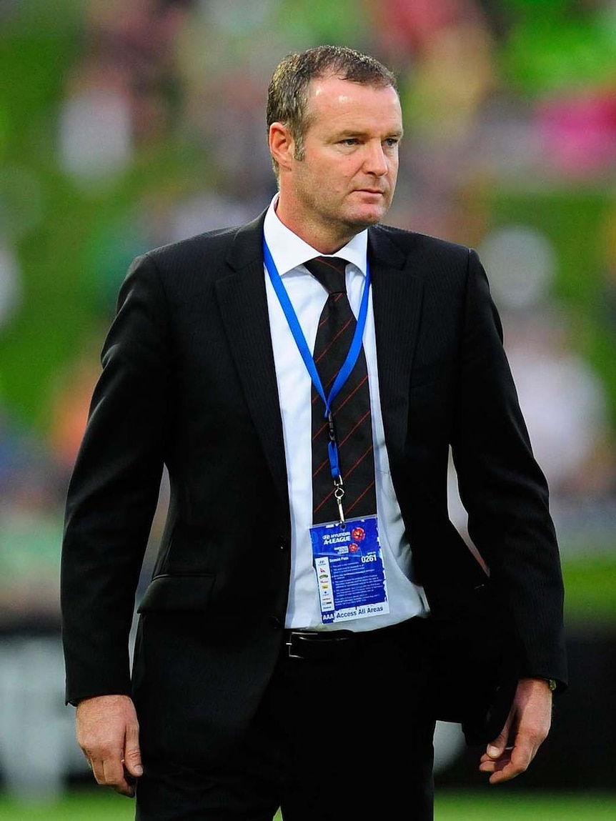 Adelaide United coach Rini Coolen during a match in 2010