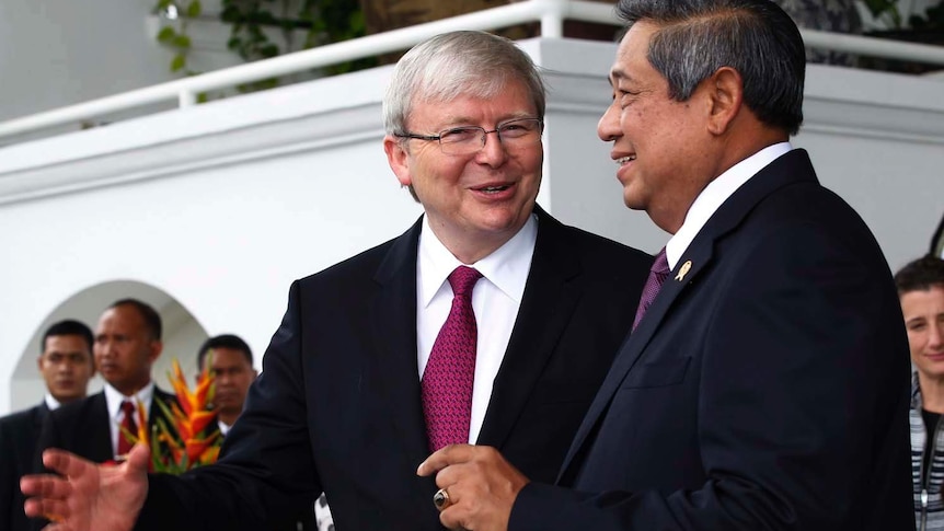 Kevin Rudd meets Susilo Bambang Yudhoyono
