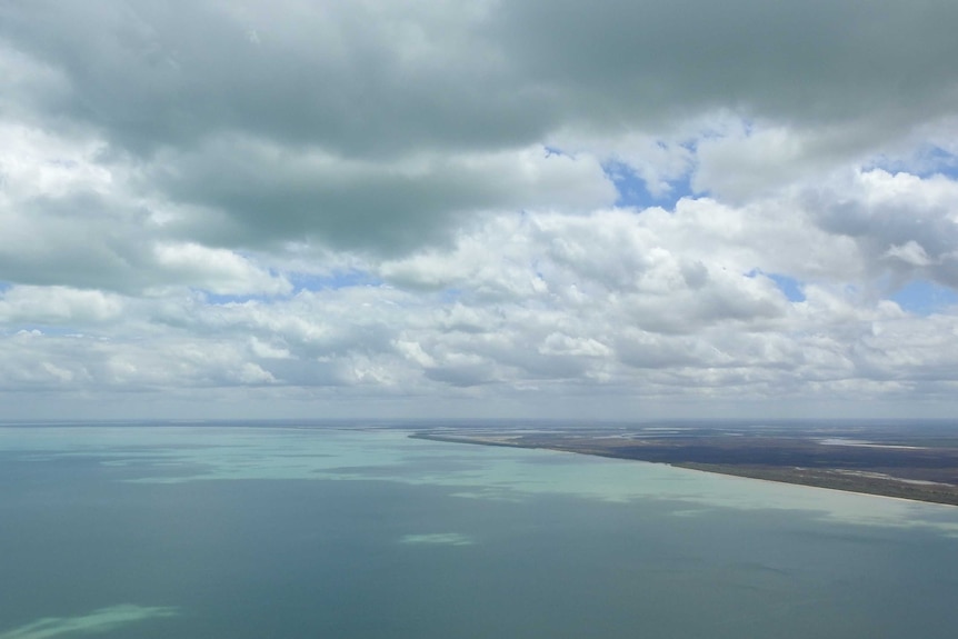 An aerial image of the Van Diemen Gulf coastline.