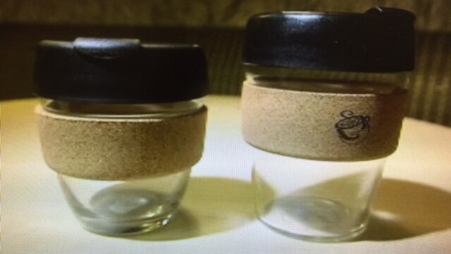 KeepCup's and Gloria Jean's cups side by side