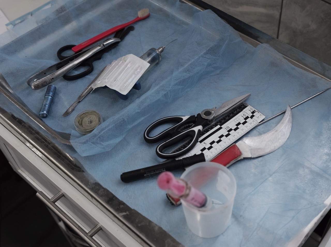 Several tools on a table.