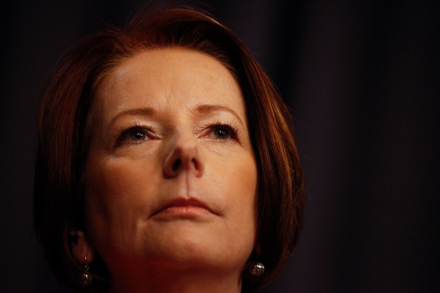 Prime Minister Julia Gillard speaks to the media during a press conference at Parliament House.