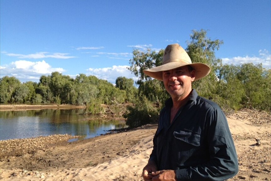 Greg Ryan by the Gilbert River in the Etheridge Shire