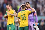  A dejected Mat Ryan of Australia after losing 2-1 and getting knocked out during the FIFA World Cup Qatar