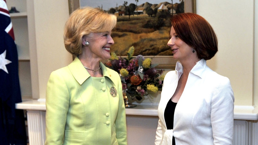 Julia Gillard meets Quentin Bryce