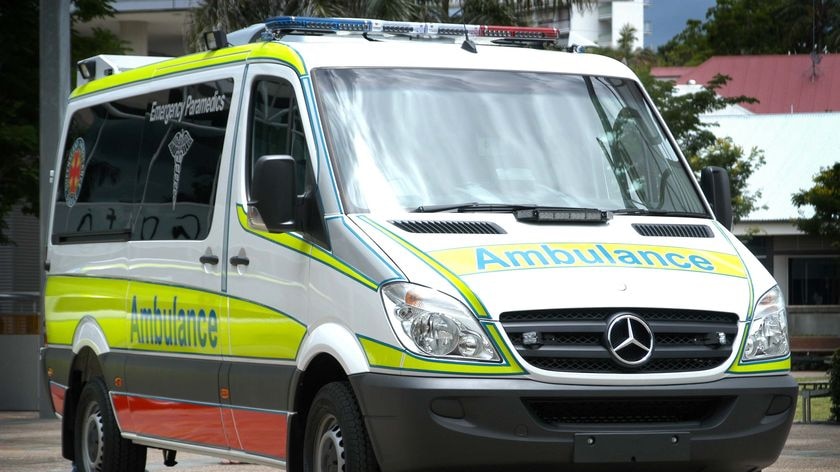 A motorcyclist was rushed to hospital with critical injuries after his bike crashed into a road sign at Oxley.