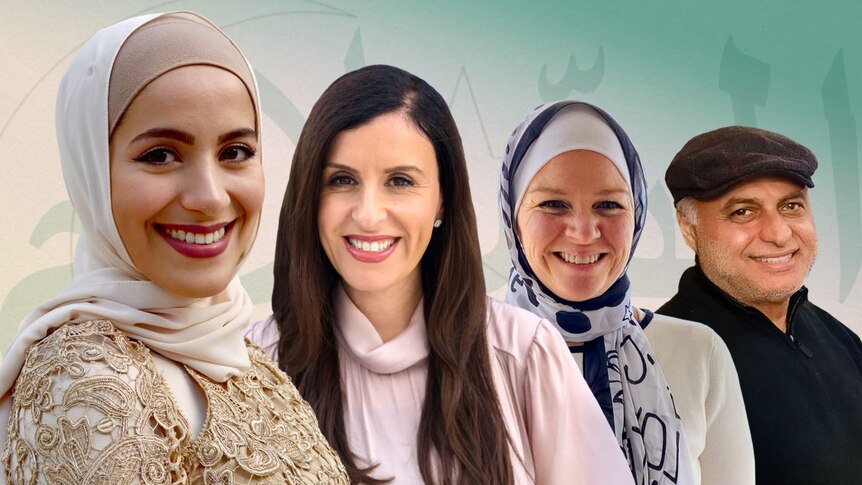 A composite photo of Australian Muslims.