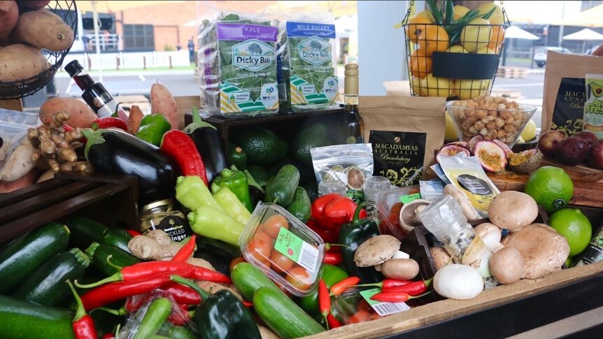Bundaberg produce display for Prince Charles