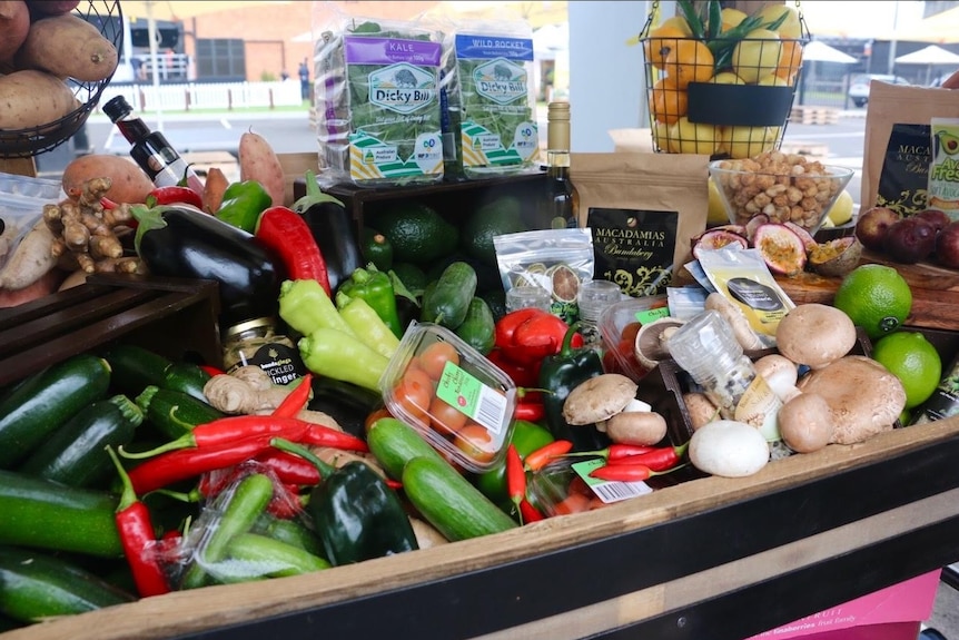 Bundaberg produce display for Prince Charles