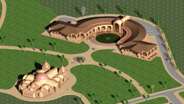 An artists impression of the $10 million dollar redevelopment of the St Shenouda Monastery at Putty in the Hunter Valley.