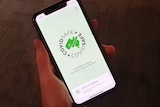 The COVIDSafe app open on an iPhone