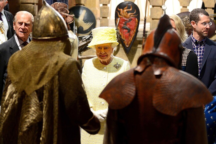 Queen Elizabeth II and Prince Philip, the Duke of Edinburgh, visit to the set of Game of Thrones.