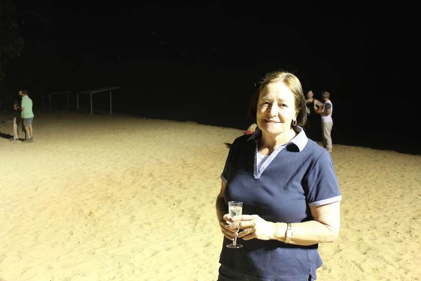 A photo of Shire of Narembeen president Rhonda Cole at the pre harvest sundowner event in Narembeen