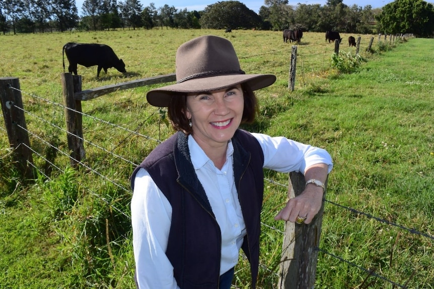 A woman on a farm