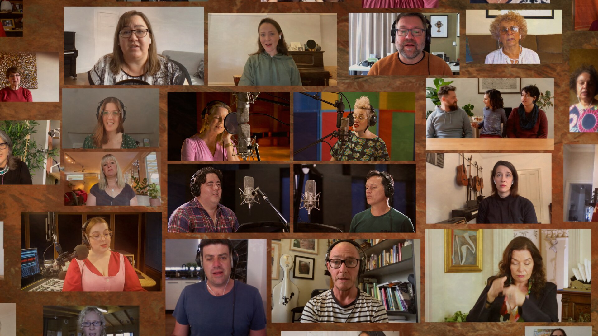 A screenshot from ABC's Classic Choir video of All is Love by Katie Noonan