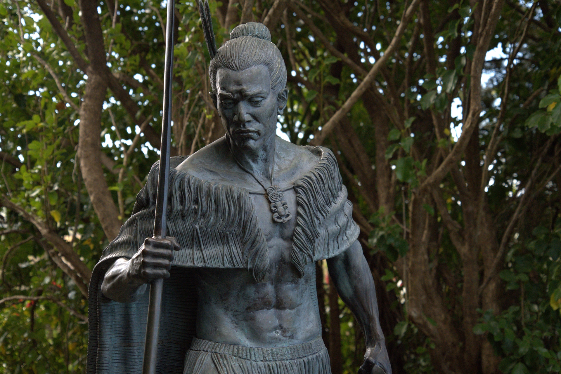 A Maori statue.