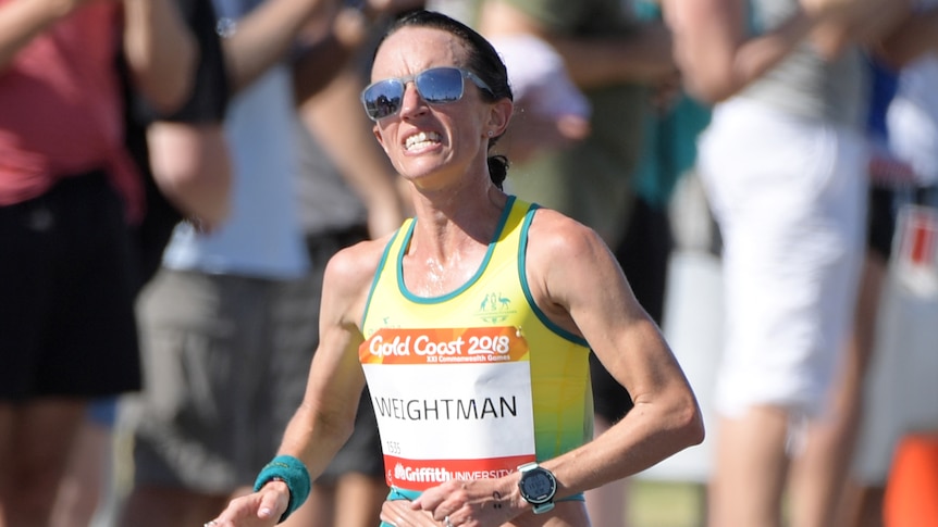 Lisa Weightman competing at the 2018 Commonwealth Games.