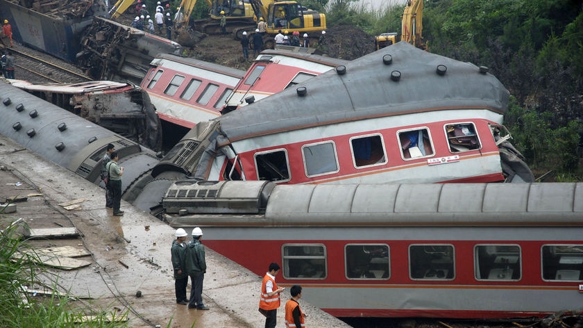 The derailment in eastern China killed at least 19 passengers and injured 71.