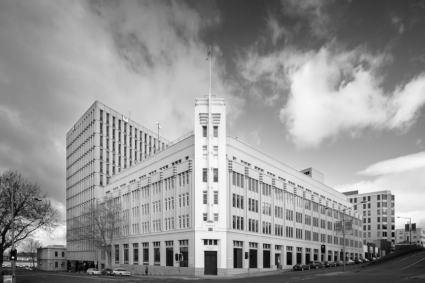 wide shot of a modern building