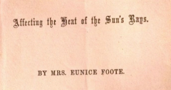 The front page of Eunice Foote's paper.
