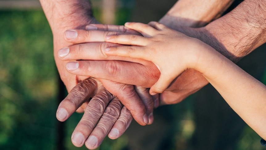 Four hands of the same family.