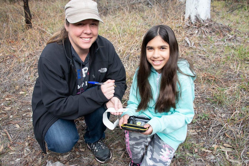 Canberra mother and daughter out geocaching