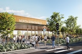An artists impression of the metro station at North Strathfield