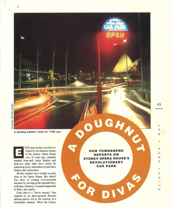 Article about the new Opera House car park being built.