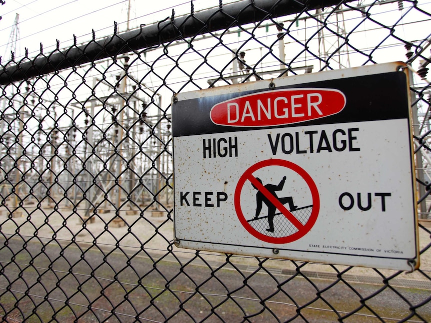 A fenced off electricity sub-station in Melbourne