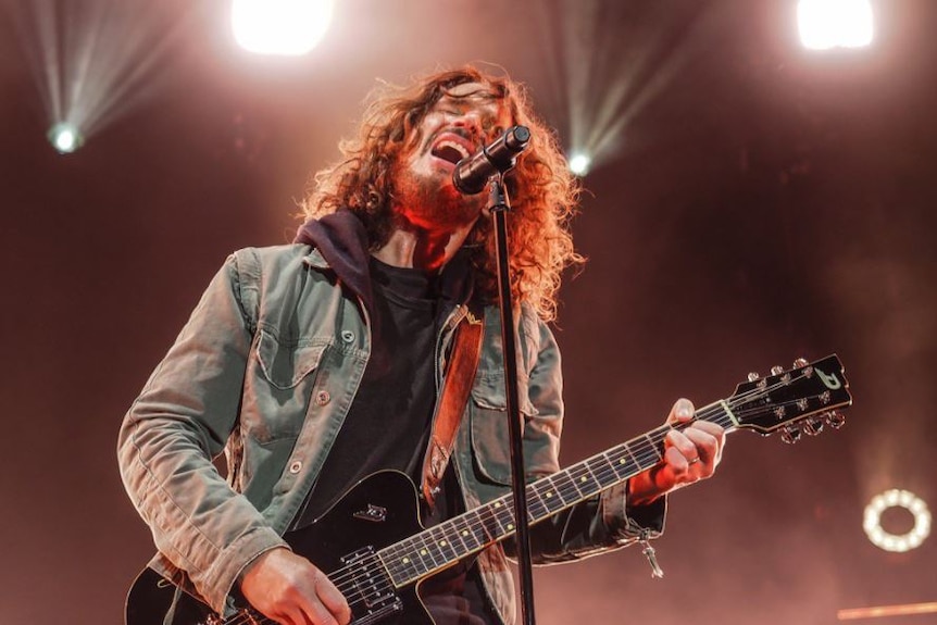 Chris Cornell pictured performing on May 8, 2017 in Memphis with Soundgarden.