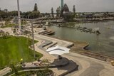 The paths at Elizabeth Quay are made from over two million hand cut pavers.