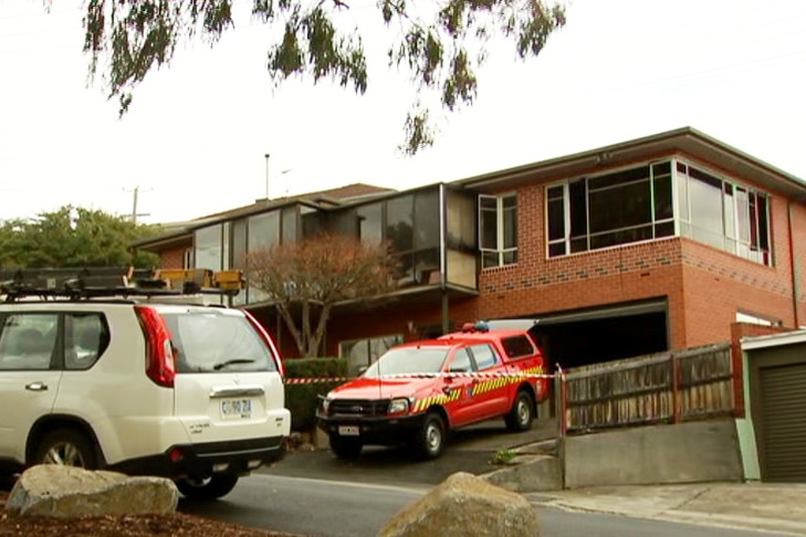 Fire engines outside a West Moonah house