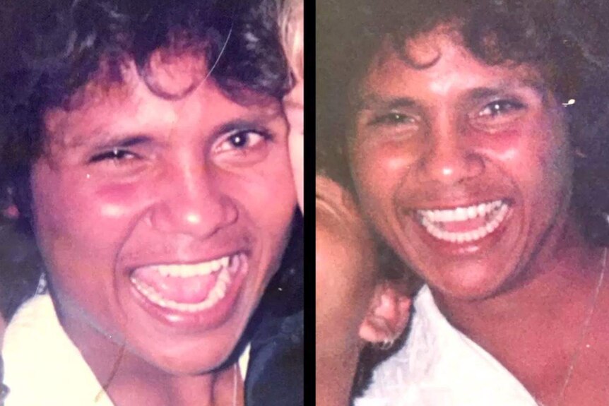 A composite of an Indigenous teenager with a big smile
