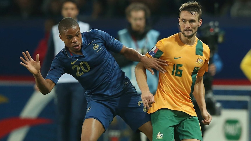 Socceroos midfielder James Holland against France