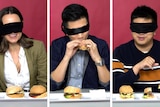 ABC News staff blind taste test a plant-based burger and a meat burger.