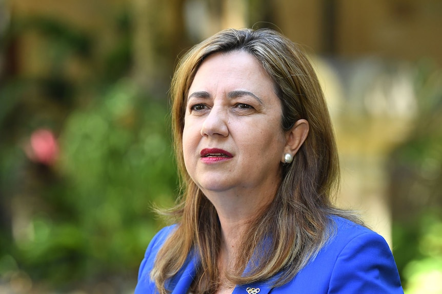 Premier Annastacia Palaszczuk speaking to media