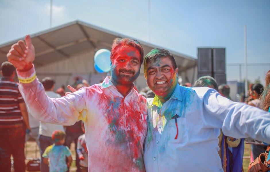 Two men dancing