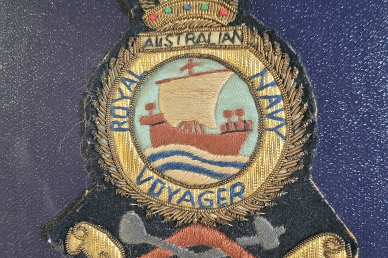 A naval patch that reads Royal Australian Navy Voyager