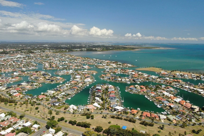 Aerial photo of the area near Toondah Harbour.