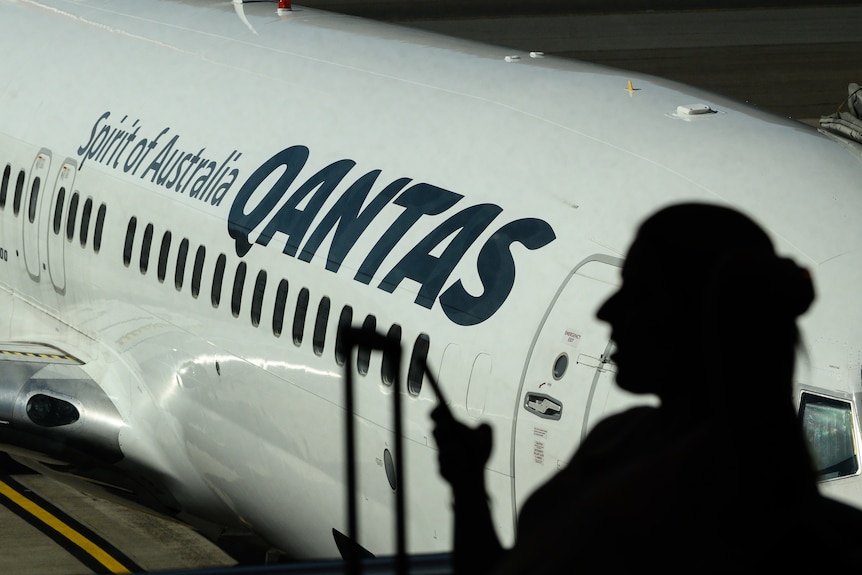 Qantas plane on tarmac
