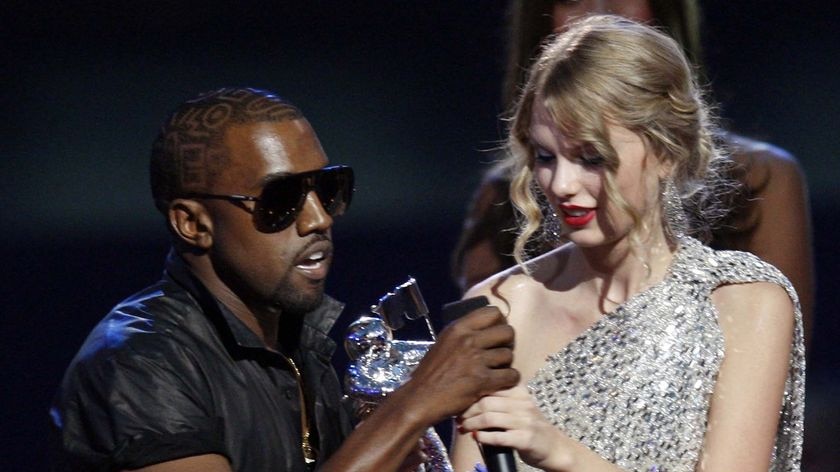 'Yo Taylor': Kanye West took the microphone from best female video winner Taylor Swift at the MTV Video Music Awards.