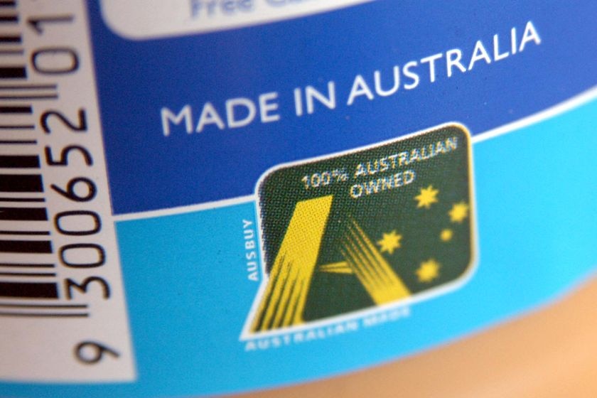 A Made in Australia sticker