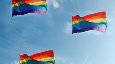 Gay pride flags