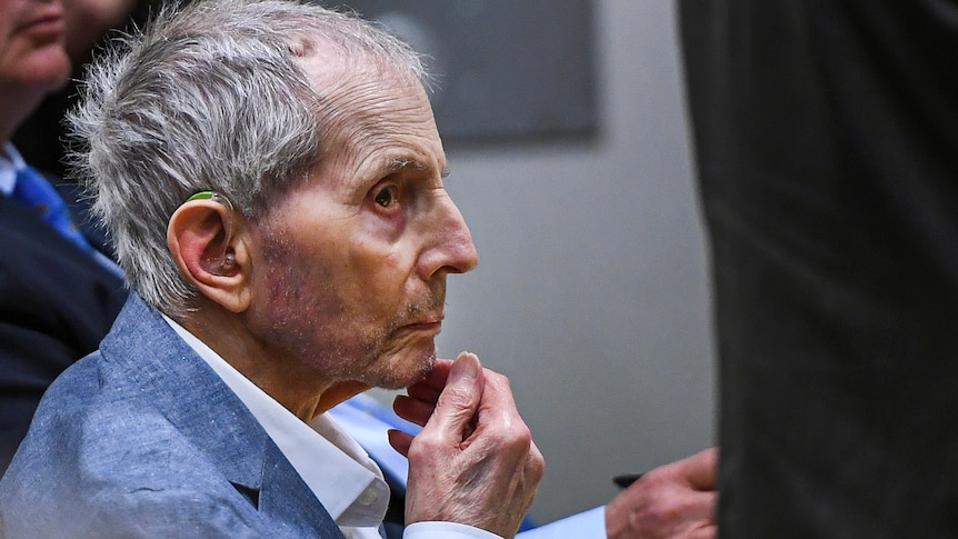 Real estate heir Robert Durst sits during his murder trial at the Airport Branch Courthouse in Los Angeles