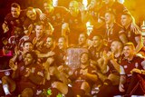 Queensland Maroons celebrate their 2015 State of Origin series win