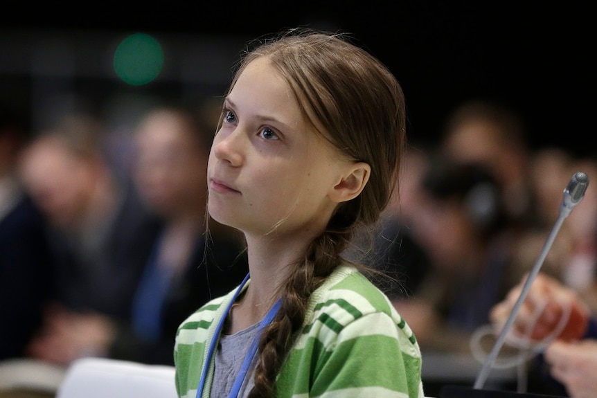 Swedish climate activist Greta Thunberg at the climate summit.
