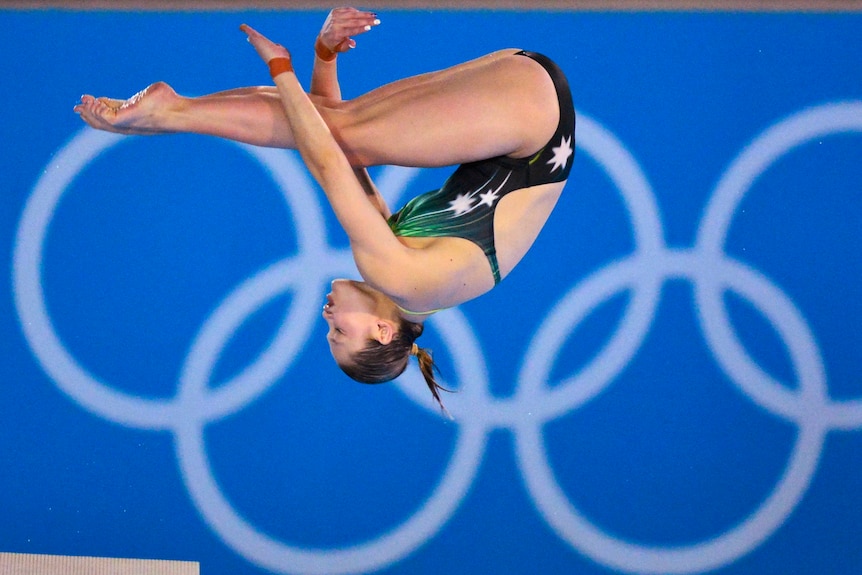 Australia's Melissa Wu in action in the 10m platform diving semi-final