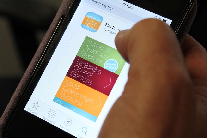 Tasmanian Electoral Commission smartphone app for 2014 election.