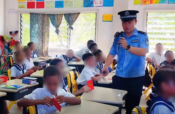Is China opening a police station inside a Solomon Islands school?