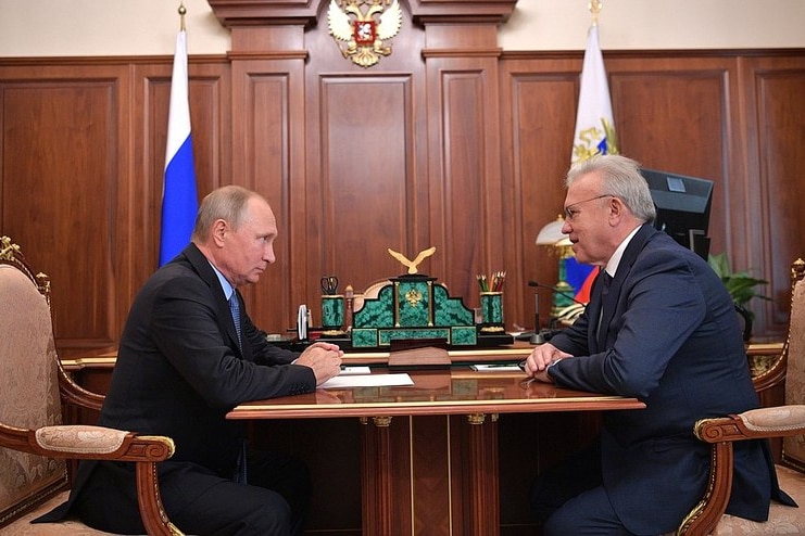 Alexander Uss and Vladimir Putin